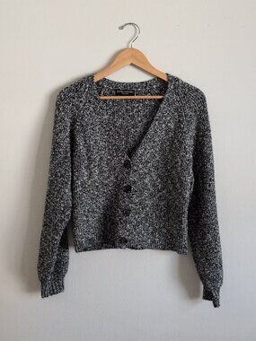 Central Park West Marled Cropped Cardigan
